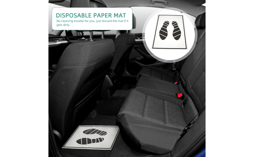 50Pcs Automotive Floor Mats Car Carpet Paper Mats Disposable Floor Mats