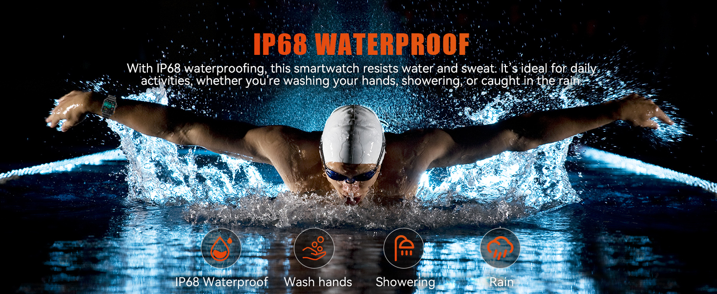 3ATM Waterproof IP68 Water-Resistant