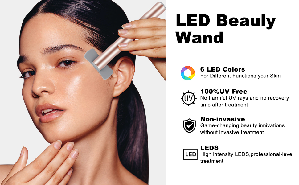 Multifunctional red light therapy wand