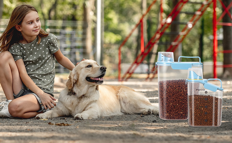 Cat Dog Pet Food Storage Container,