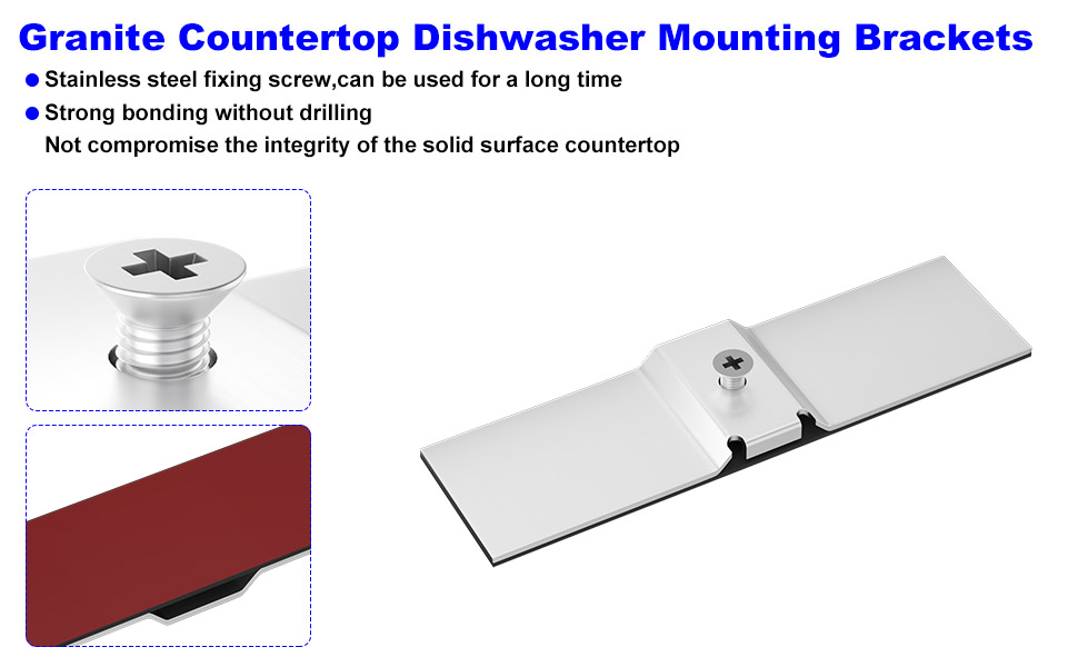 Granite Dishwasher Mounting Bracket For Solid Surface