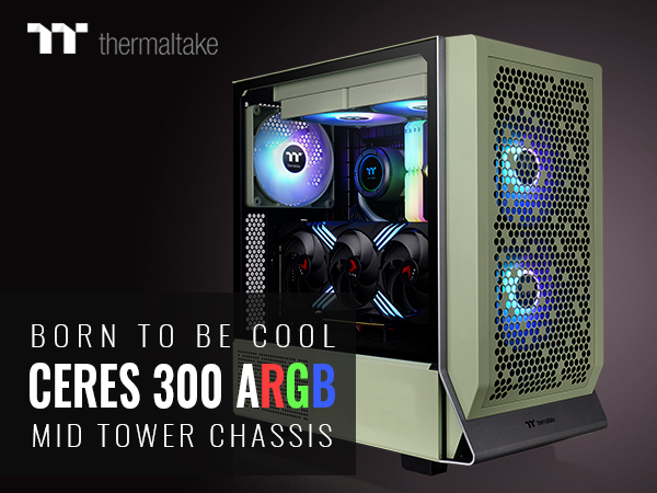 Amazon.com: Thermaltake Ceres 300 Matcha Green Mid Tower E