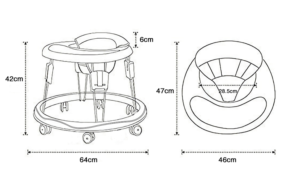 Foldable Baby Walker, Baby Walkers and Activity Center for
