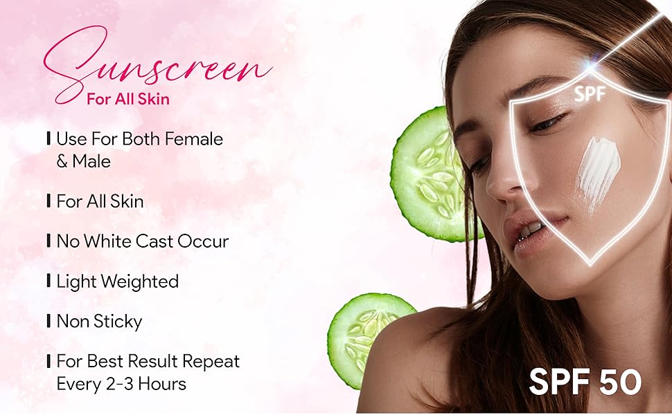 sunscreen for all skin light weighted non-sticky for men women best result