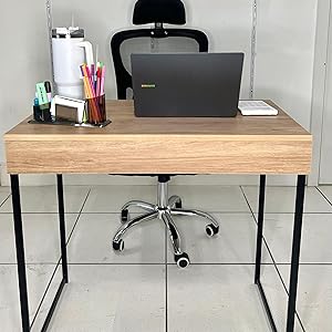 escrivaninha aço mdf home office escritório
