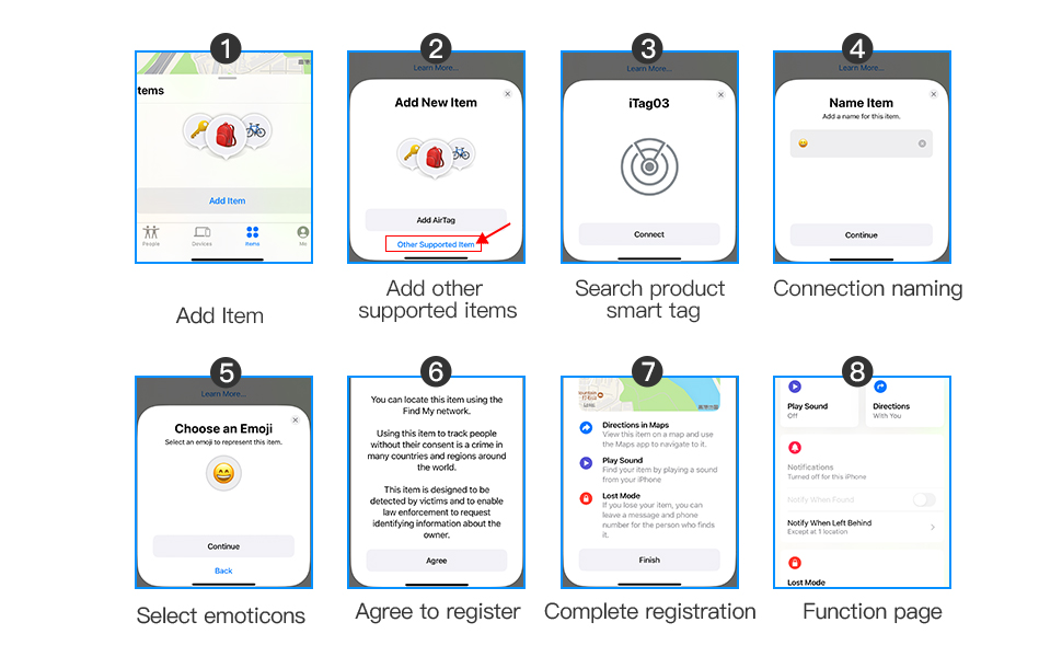 Key Finder, Bluetooth Luggage Tracker tag Locator Works with Apple Find My,Smart