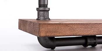 SaiDuoDuo Wooden Floating Shelves, 3-Tier Industrial Pipe Wall Mount Shelves, Rustic Shelves, Wall Mounted Book Shelf, Wall Shelves, for Kitchen, Living Room Decor Home Accessories 18 deep shelf