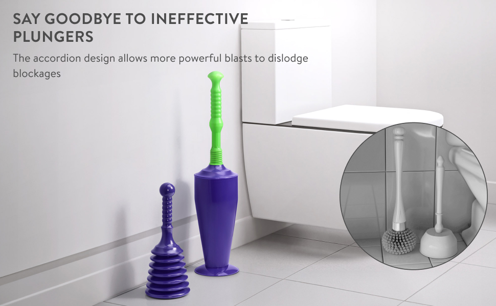 Luigi's Sink & Toilet Plunger Bundle Heavy Duty Plungers