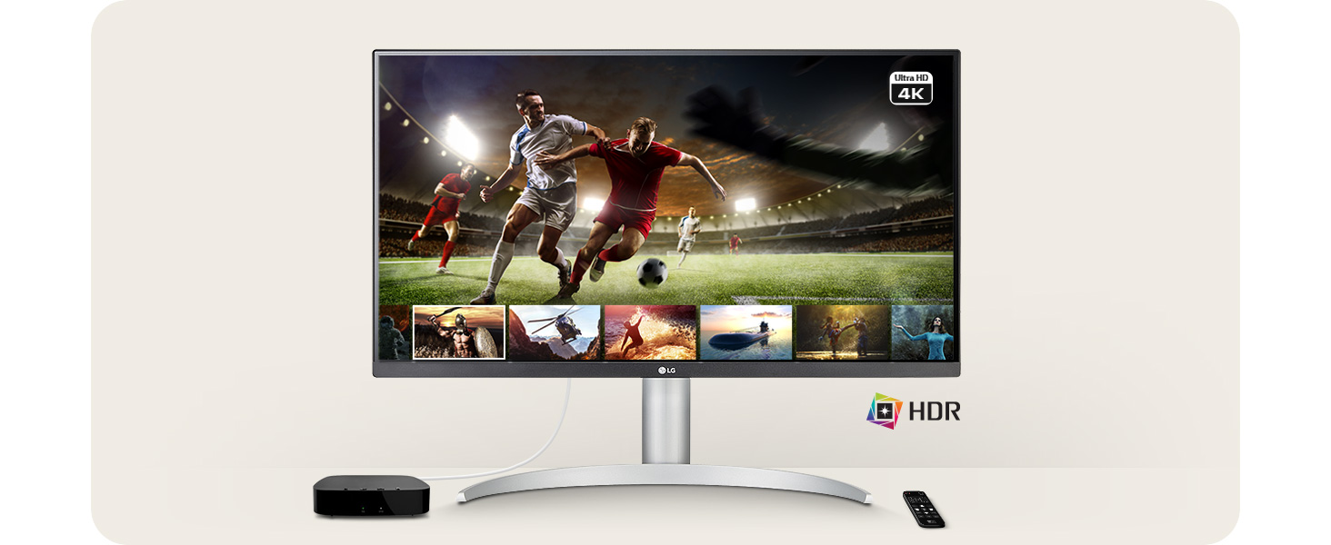 LG 68.4 cm (27) UHD 4K IPS Monitor, VESA DisplayHDR 400, 5ms GtG, 60 Hz Refresh Rate
