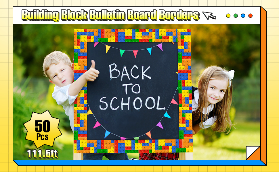 Sherr Building Block Bulletin Board Borders Classroom