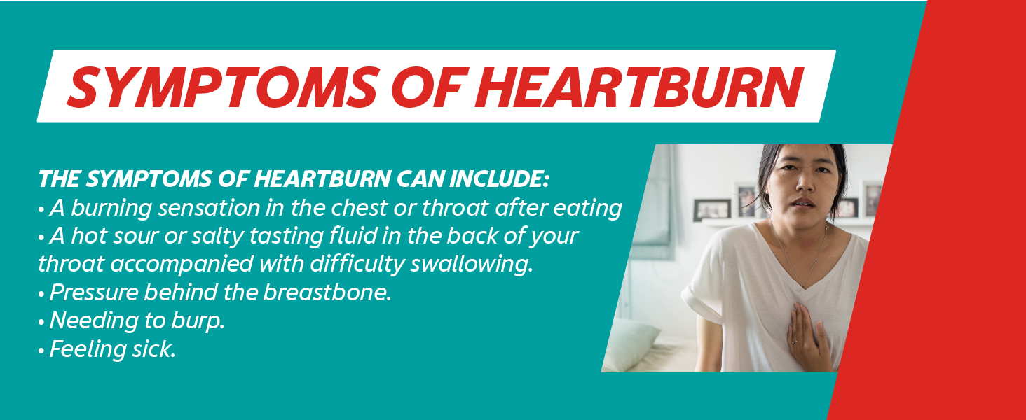 Symptoms of heartburn