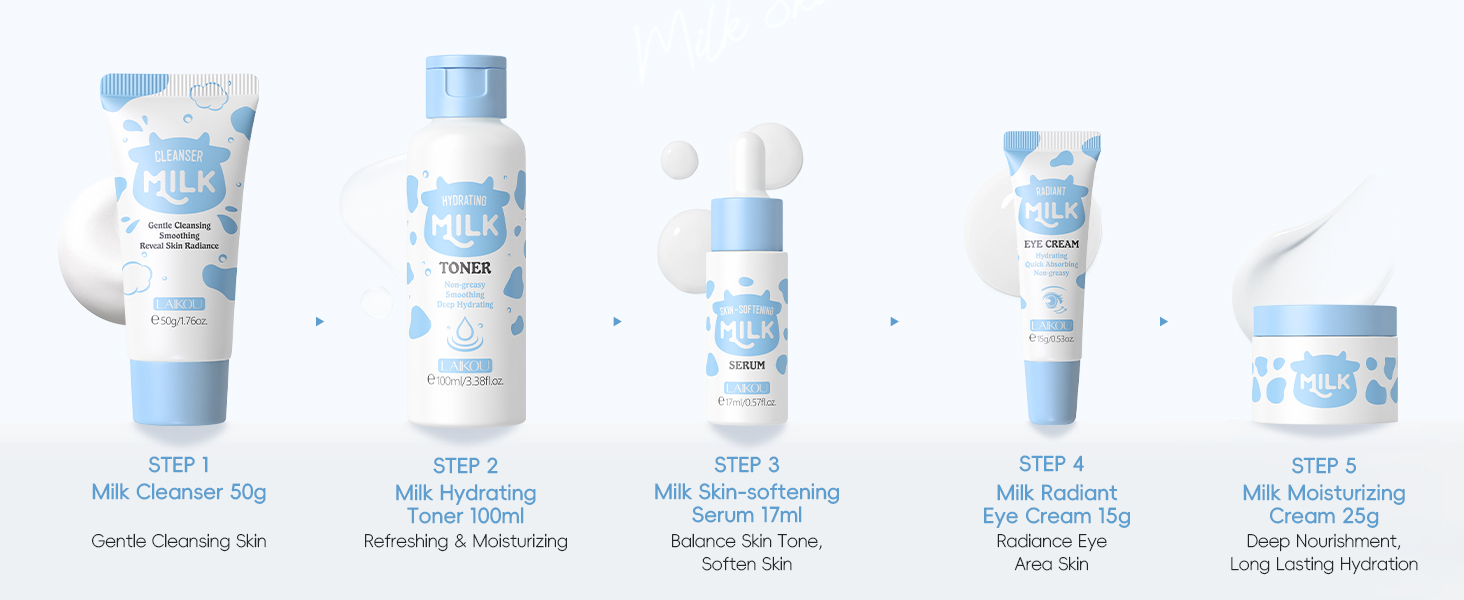 milk skincare set