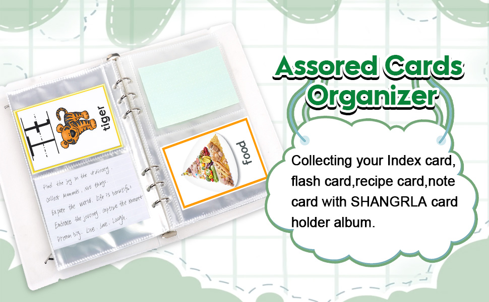 3x5 Index Card Holder Binder Card Organizer for Note Cards