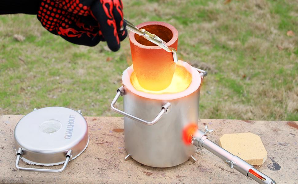 6KG Propane Gas Melting Furnace Deluxe Kit with Crucible