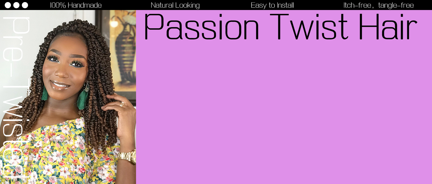 Passion twist hair passion twist crochet hair for black women prelooped crochet hair pretwisted hair