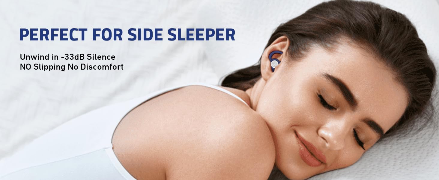 Ear Plugs for Sleeping 2 Pairs,Noise Reduction NRR 33dB Ear Plugs for