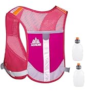 JEELAD Running Hydration Vest Trail Running Backpack BPA-Free Leak-Proof Running Water Bottles fo...