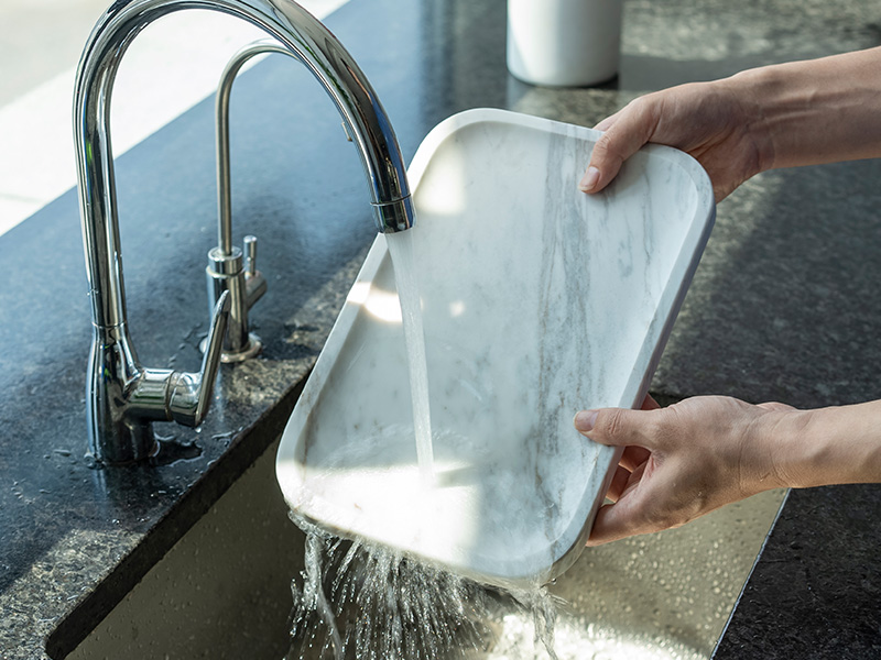 marble bathroom tray