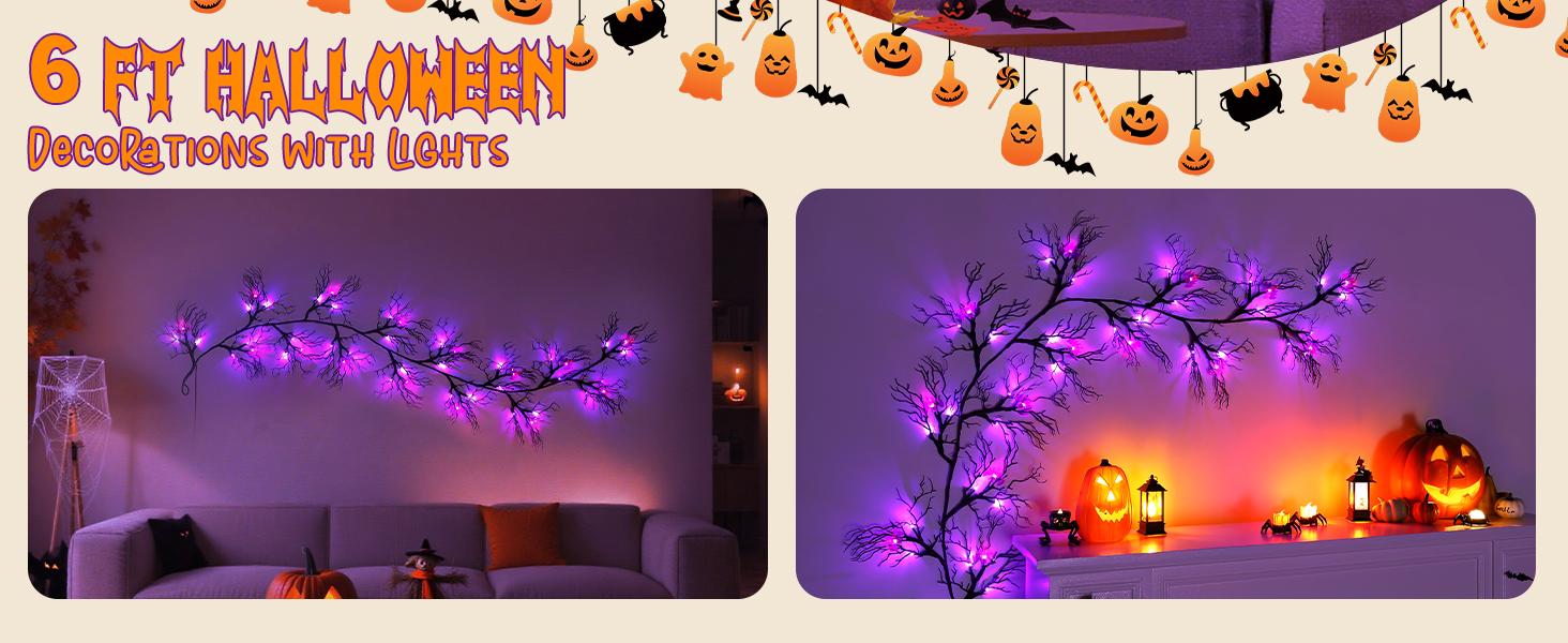 Halloween Garland with lights