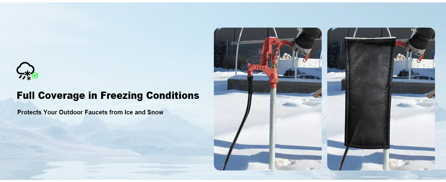 Insulated Outdoor Faucet Cover for RV Park & Yard Hydrant