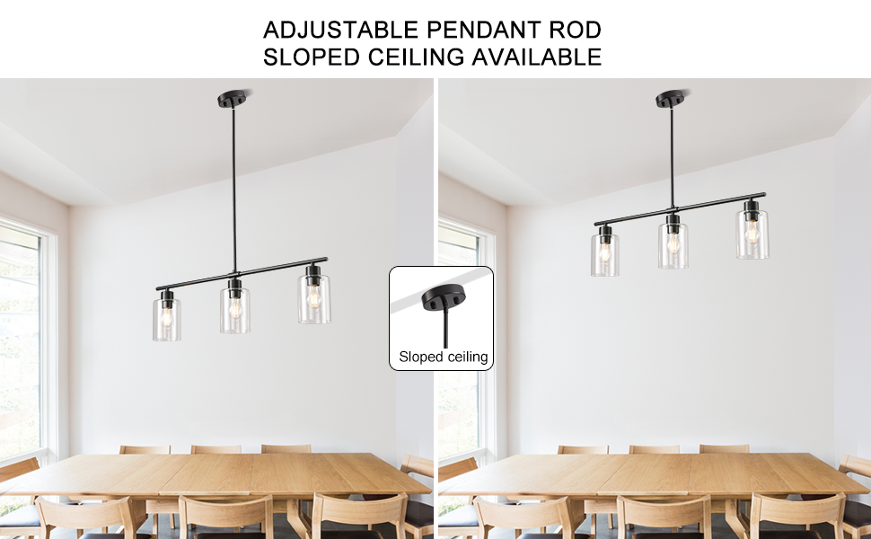 moderne 3 light pendant lighting for kitchen island black