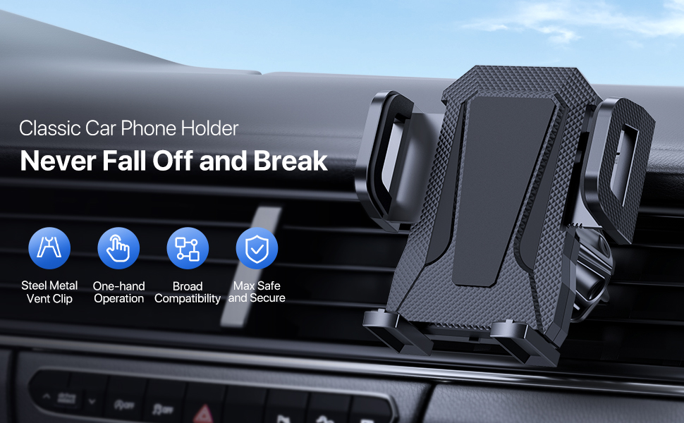 【Never Fall Off 】Miracase Car Phone Holder, Universal Mobile Phone