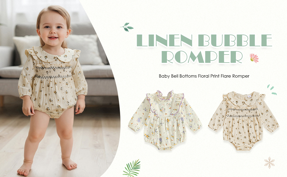 bubble romper baby girl