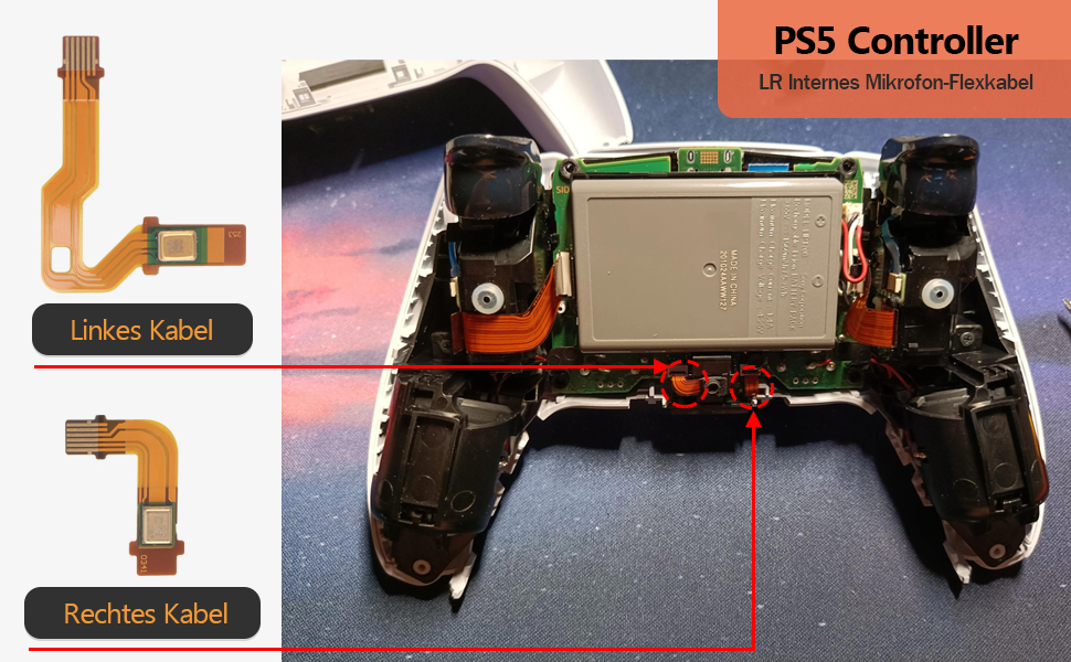 RongZy Microphone Ribbon Cable for PS5 BDM010 Controller Left and Right Ribbon Cable