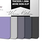 Plastic Cutting Boards for Kitchen, WK Small Flexible Cutting Board Set of 5, Non Slip Cutting Ma...