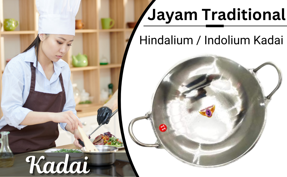Buy Jayam Traditional Hindalium/Indolium Kadai (11 inch, 2.5 L, Silver