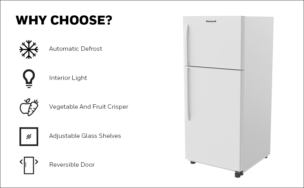 Full Size Refrigerator 18 Cu Ft with Top Freezer, Double