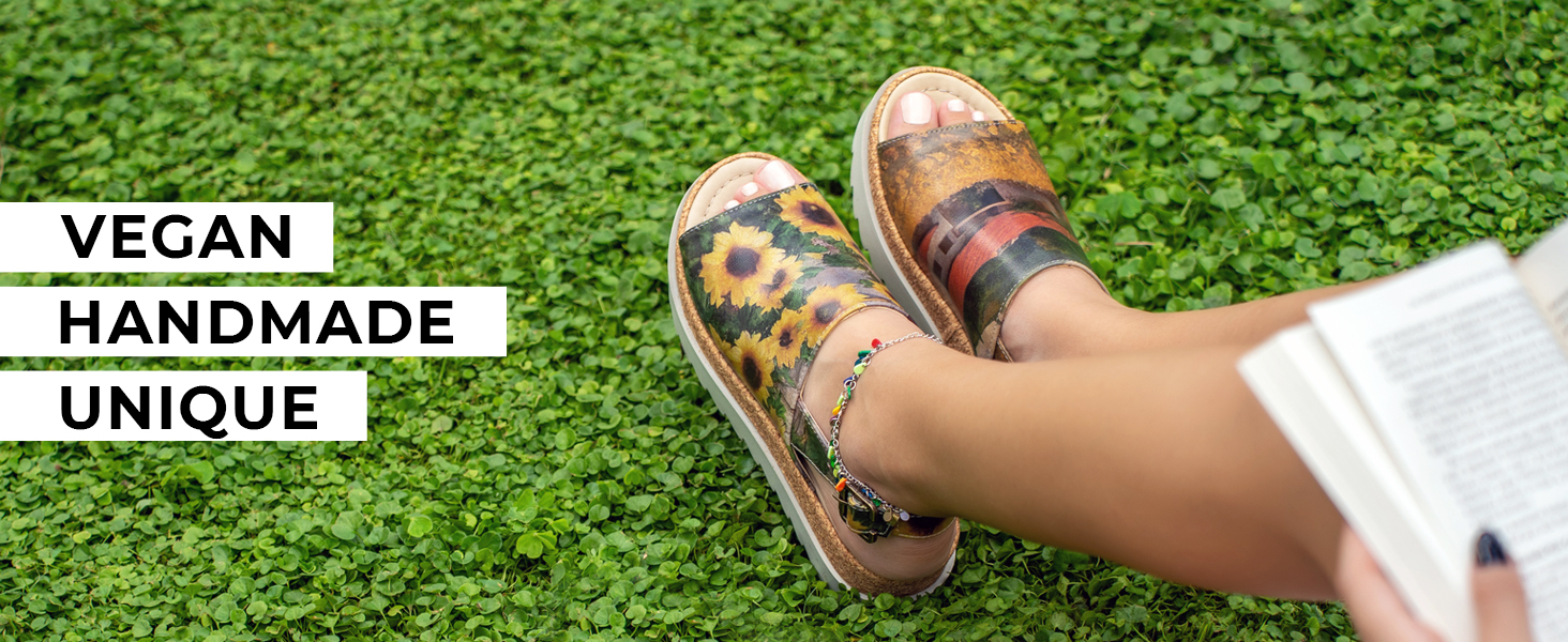 Platform Sandals Women Vegan and Handmade Wedge Sandals girls amazon prime summer shoes 