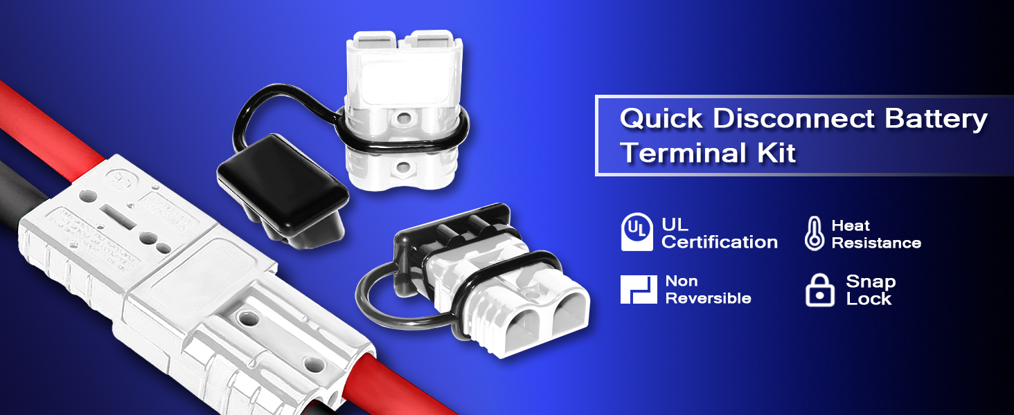 Anderson Connector 4 Pcs, 175 Amp 12v Batteries Quick Connect/Disconnect Plug Ki... 12 2