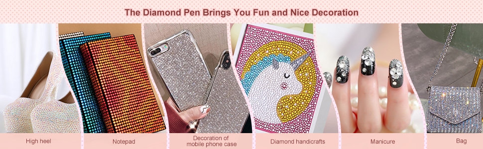 diamond painting decoration for embroidery, manicure, bags, notebooks, High heel, phone case