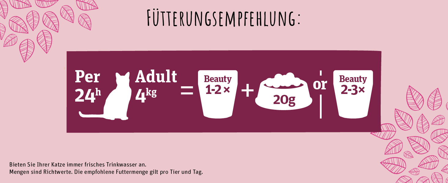 Green Petfood FairCat Beauty Fütterungsempfehlung