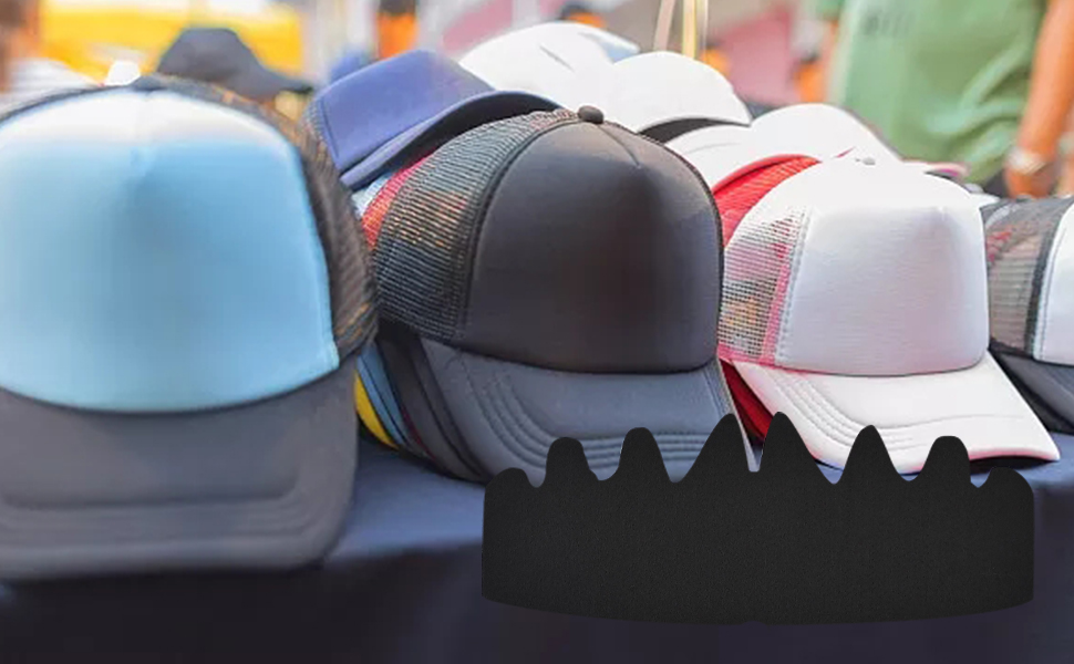 5 Pcs Black Baseball Caps Inserts Shapers Flexible Washable Reusable