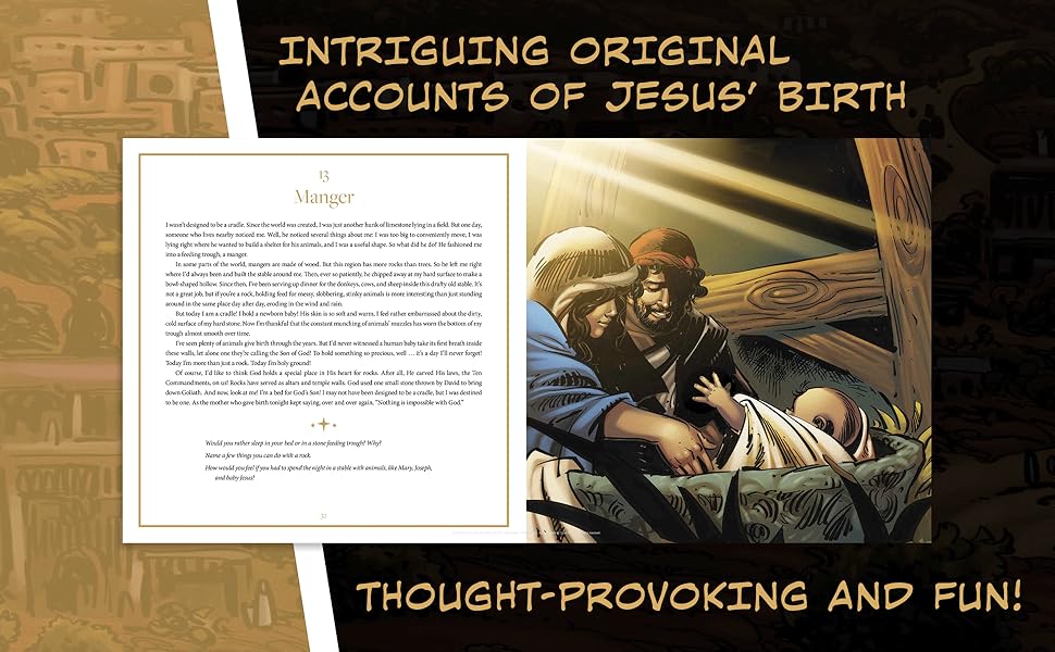 Intriguing original accounts of Jesus' birth. Thought provoking and fun!
