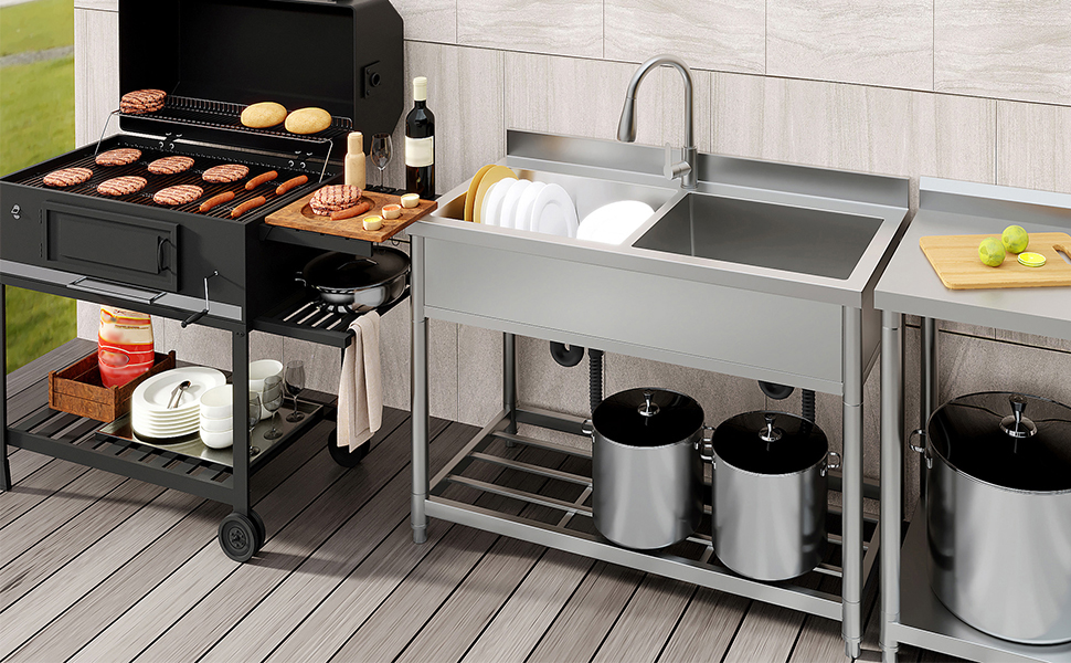 two compartment freestanding sink commercial kitchen sink stainless steel utility sink stainless