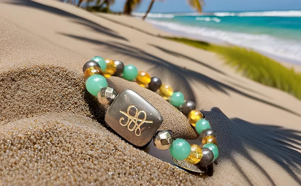 Certified healing crystals bracelet Energy bracelet for wealth 8mm 