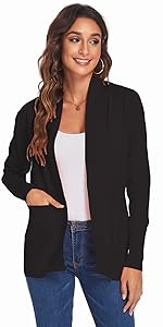 black cardigan sweater