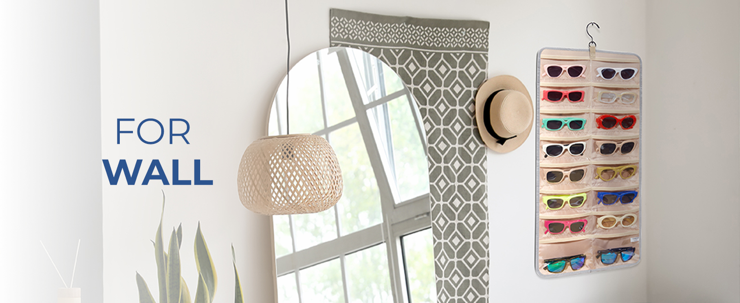 BAGSMART Hanging Jewelry Organizer, Dust Proof Sunglasses