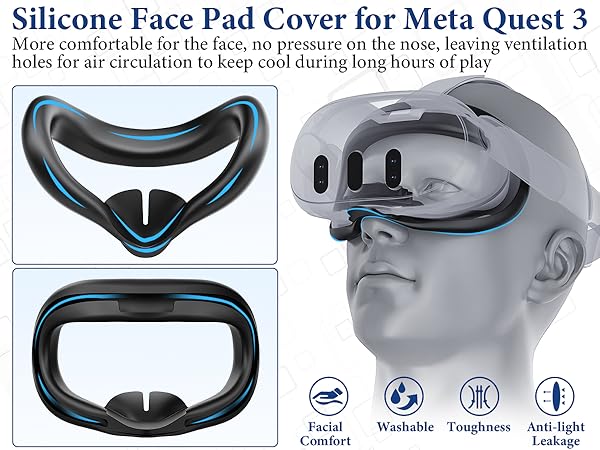  Quest 3s + アタッチメント(顔パッド+アジャスター） 締め付けで顔が痛い」を解決する HMD フェイスパッド for Quest