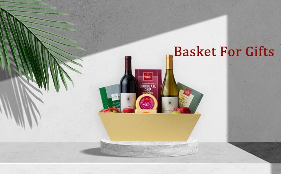 12 PCS Baskets for Gifts Empty, Bulk Gift Basket Kraft
