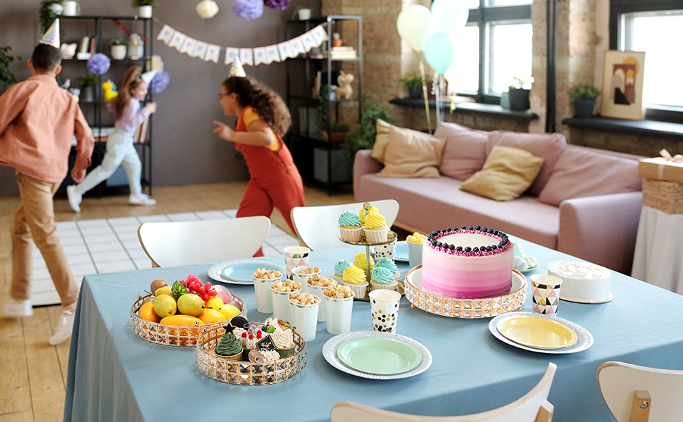 クリスタルデザートプレート 大 Amazon.com: Goaste 3 Pack Crystal Cake Display Stand with