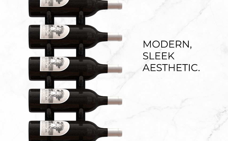 Modern metal wine rack.