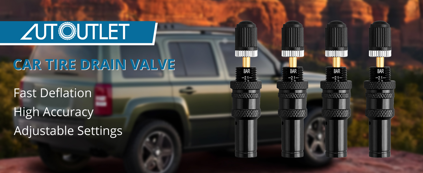 Adjustable Auto Stop Tire Deflator Kit