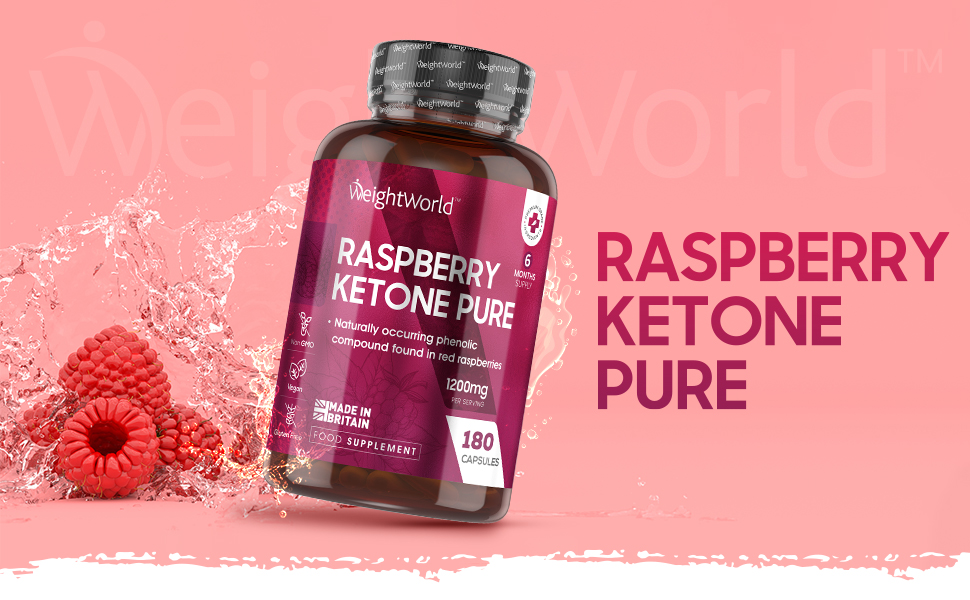 Raspberry Ketones Pure 6 Months Supply (180 Vegan Capsules) Max