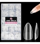 UNA GELLA Almond Nail Tips, 504Pcs Almond Gel X Nail Tips, 15 Sizes Full Matte Surface Nail Tips ...