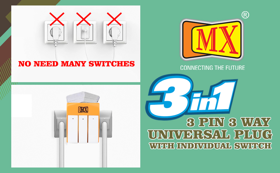 three pin plug SPN-UOA6AC