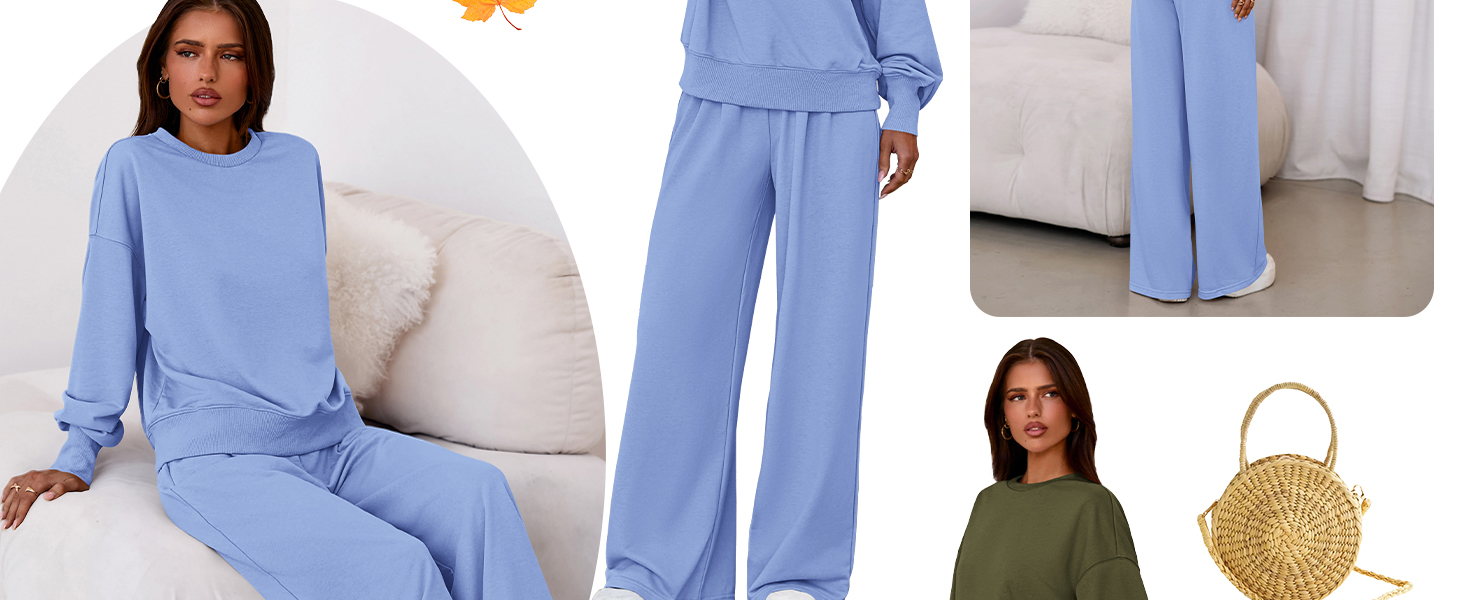 Airport Outfits For Women 2025, Crew Neck Sweatshirts Women, Womens Matching Sets